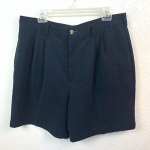 Tommy Hilfiger Mens  Blue Pleated Walking Shorts